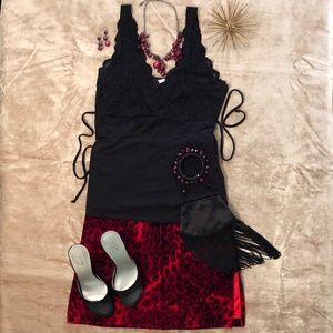 Y2K Studio Y Sexy Black Camisole Tank Top